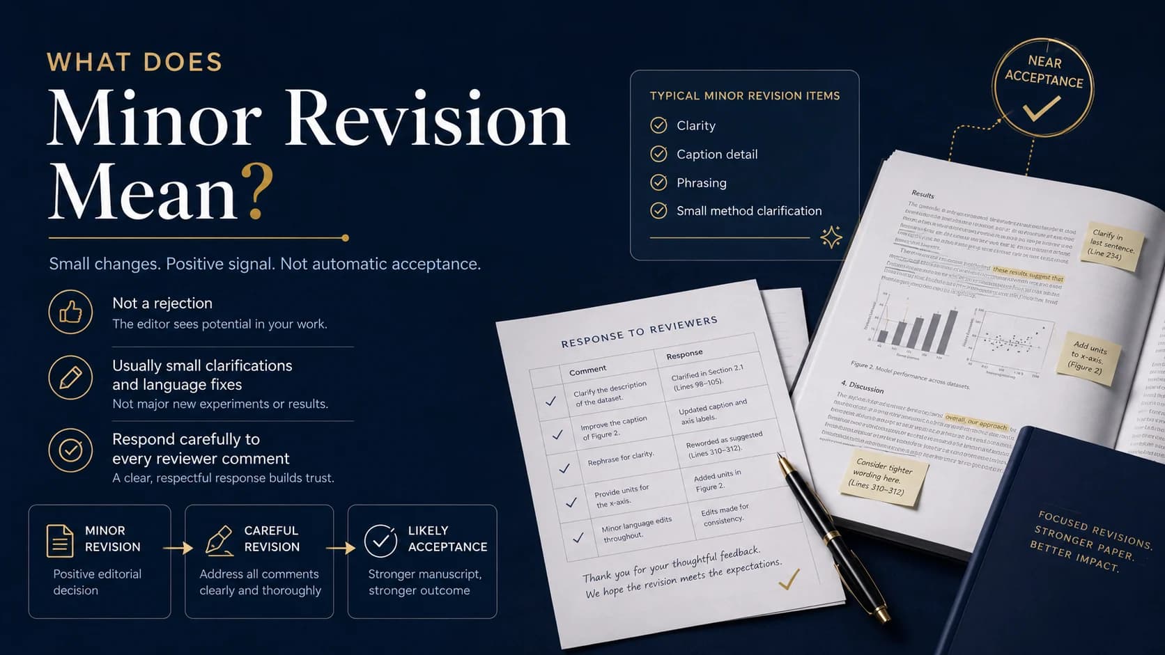 Bridging the gap between reviewer feedback and a polished resubmission.